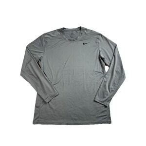 Nike Dri-FIT Mens XL Long Sleeve Gray Athletic Training Shirt
